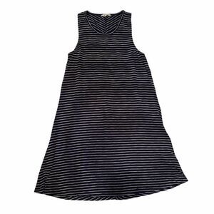 Madewell Navy/White High Point Tank Dress Sz Small